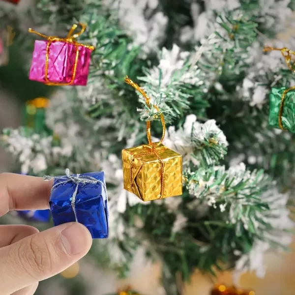 Large/ Small Xmas Foam Gifts Boxes Christmas Ornaments Colorred Christmas Tree Hanging Pendants For Navidad Party Decorations - Image 5