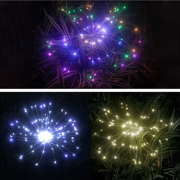 150/120/90 Solar LED Firework Light Outdoor Waterproof Garden Solar Garland Christmas Decoration Party Wedding New Year's Decor - Image 5