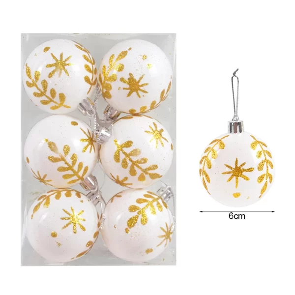 6Pcs/box 6cm Christmas Ball Ornaments Xmas Tree Hanging Pendant Christmas Decorations for Home 2024 Navidad Natal New Year Gift - Image 5