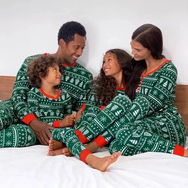 Mother Daughter Father Son Family Look Outfit Baby Girl Rompers Sleepwear Pyjamas 2023 Christmas Family Matching Pajamas - Image 4