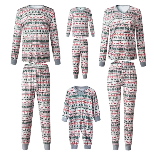 Fashion Family Christmas Matching Pajamas Set Xmas Adult Kids Mother And Daughter Father Son Sleepwear Baby Family Look Outfits - Image 5