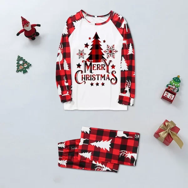 Christmas Family Matching Outfits Mom Dad Kids 2 Pieces Pajamas Set Baby Rompers Casual Loose Sleepwear Xmas Family Look Pyjamas - Image 5