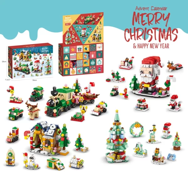 2024 Christmas Advent Calendar 24 Days Countdown Surprise Blind Box Building Blocks Puzzle Assembly Toys For Kids Adult Gifts - Image 3