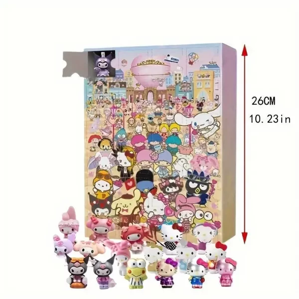 Miniso Sanrio Christmas Advent Calendar Anime Figure Models Juguetes Advent Surprise Toys For Children 2024 Navidad Gift - Image 6