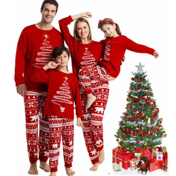 Family Christmas Pajamas 2023 Mother Father Kids Matching Clothes Look Outfit Mommy And Me New Year's Costumes Pyjamas - Image 2