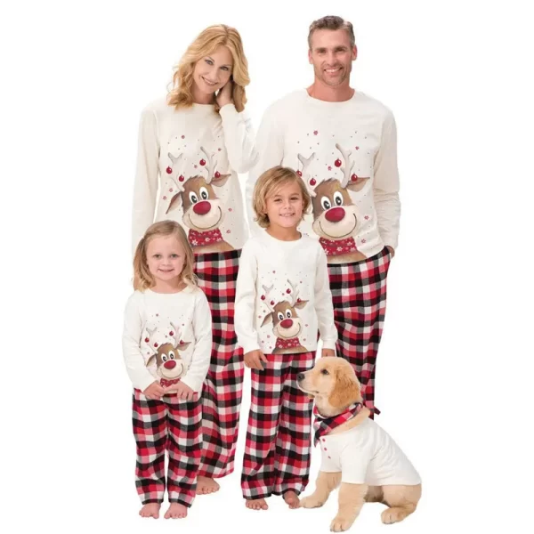 Family Matching Clothes Christmas Pajamas 2023 Mother Kids Baby Pyjamas Set Look Sleepwear Mother And Daughter Father Son Outfit - Image 2