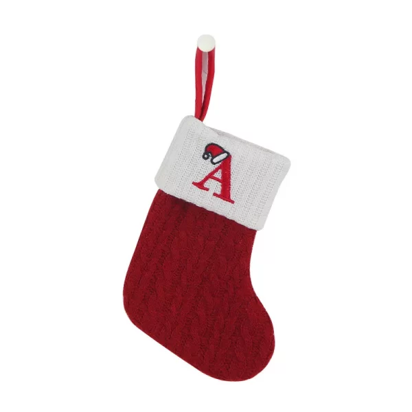 Christmas Alphabet Knitting Socks Christmas Tree Ornaments Christmas Decorations For Home 2024 Noel New Year 2025 Xmas Gift - Image 5