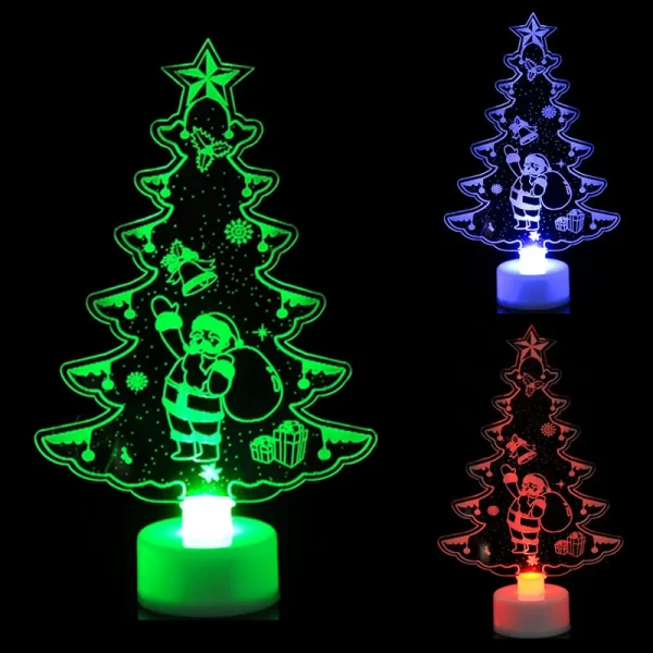 LED Mini Night Lights Colorful Flashing Lights Snowman Lamp Christmas Ornament Birthday Party New Year's Decor Festive Lighting - Image 4